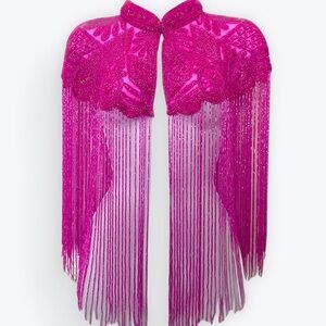 Hot Pink Beaded Cape
